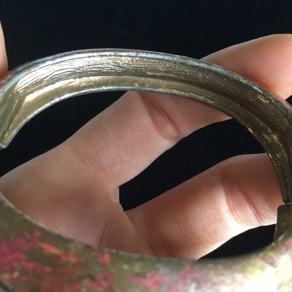 Chunky Cuff Hinged Bangle Bracelet - Picture 9 of 12